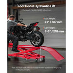 Amocart Motorcycle Lift Table 1000/1500lbs Pneumatic/Hydraulic Motorcycle Jack,Heavy Duty Bike Repair Stand for ATVs, Dirt Bike
