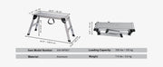 Bild in Galerie-Viewer laden, SucceBuy Folding Work Platform 330 lbs Load Capacity Aluminum Drywall Stool Ladder Heavy Duty Work Bench w/ Non-Slip Feet
