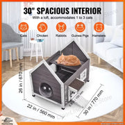 Bild in Galerie-Viewer laden, Amocart Outdoor Cat House 22x30x26 Weatherproof Feral Cat Shelter Wooden Cat Kennel for Multiple Cats with Side Door Pet Hut
