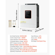 Load image into Gallery viewer, Amocart 3000W/4000W Hybrid Solar Inverter 24V DC to 230V AC Built-in Solar Controller Compatible with Lead Acid Lithium Battery
