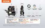 Amocart Airbrush Kit, Dual Fan Air Compressor Professional Airbrushing System Kit Airbrushes Mixing Wheel Cleaning Brush Set