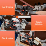 Amocart Belt Grinder Sander Variable Speed Belt Polisher with VFD 1500W Knife Sharpener Grinding Moulds & 3PCS Sanding Belts