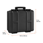 Amocart Hard Pistol Case Hard Gun Case with XPE Foam Lining Waterproof Pistol Box with Customizable Interior for Gun Lenses