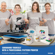 Load image into Gallery viewer, SucceBuy Heat Press 5in1 Heat Press Machine 12x15in Clamshell Sublimation Transfer Printer Digital Precise Temperature Control
