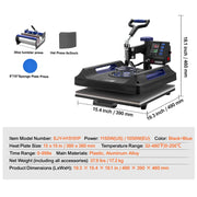 Load image into Gallery viewer, Amocart Heat Press Machine Heat Transfer Machine 30oz Tumbler Press 360° Swing Away Digital T-Shirt Pressing Coating
