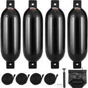 Load image into Gallery viewer, Inflatable Ribbed Fender with Center Holes Marine Boat Dock Fender Bumper with Air Pump 4 Needles 4 Ropes &amp; Storage Bag
