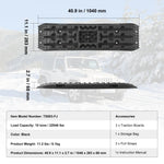 Amocart 10 TON Traction Boards with PP Material Recovery Boards for Off-road Vehicle Car Pickup SUV RV Pair Tire Traction Mats