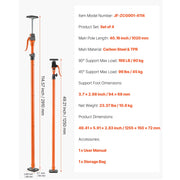 Load image into Gallery viewer, Amocart 2/4 Pack Cabinet Jack Support Pole 49-114in Steel Telescopic Support Rod Adjustable 3rd System for Lifting Drywall
