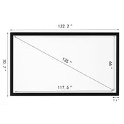 Charger l'image dans la visionneuse de galerie, Amocart Projector Screen 92 100 110 120 130 135 155in Aluminum Fixed Frame 16:9 4K HD Home Cinema Theater WallMountable Display
