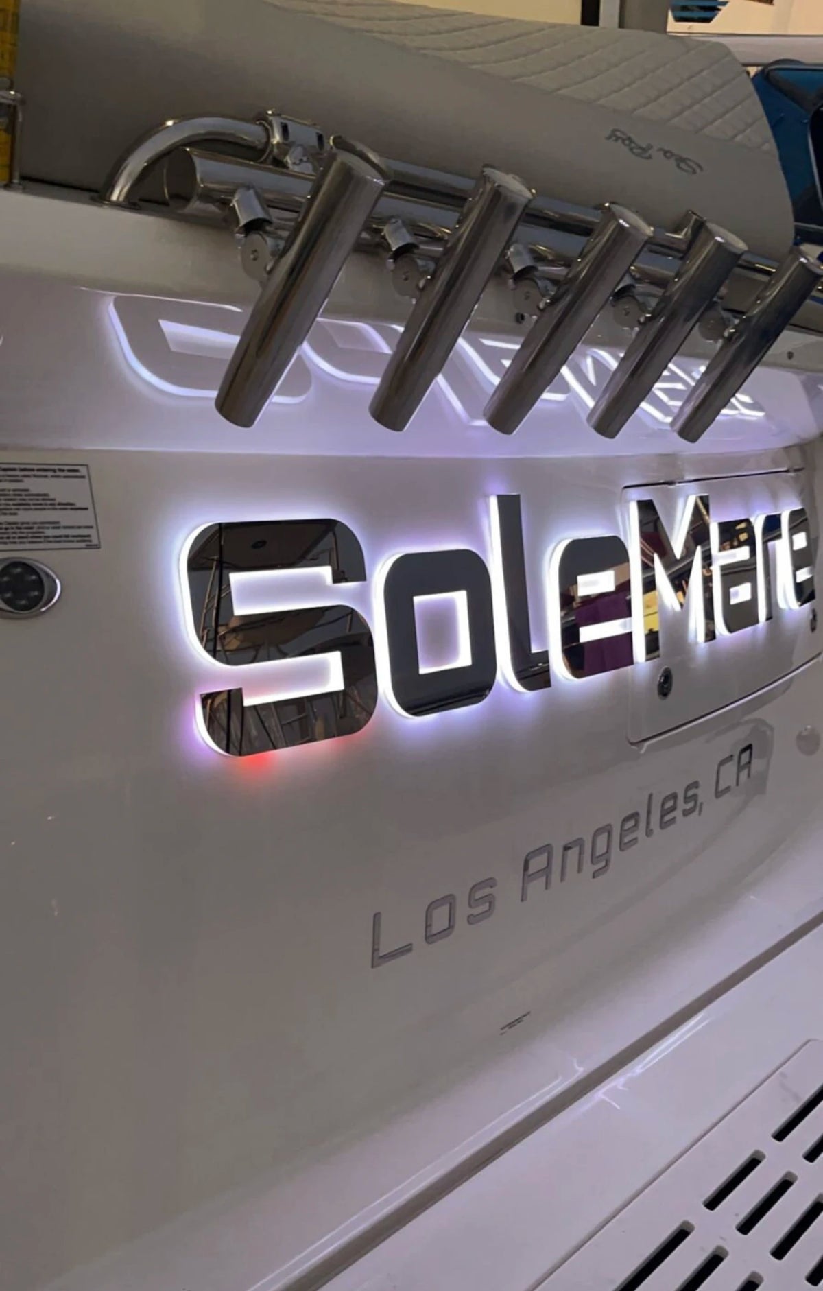 Custom Yacht Boat Letters Seawater Resistant Boat Name Sign Led Vessel Name Sign 3D Illuminated Stainless Steel Signage Amocart