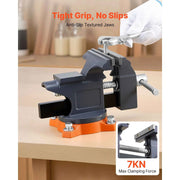 Load image into Gallery viewer, SucceBuy Bench Vise 4.5 Inch Portable Workbench Vice with 270° Swivel Base Cast Iron Construction for Woodworking Metalworking
