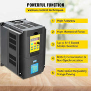 Load image into Gallery viewer, Amocart 2.2/3/4/7.5KW VFD Frequency Inverter 110V/220V1/3P Input 3P Output VariableFrequency Drive CNC Motor Inverter Converter
