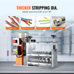 Amocart Electric Wire Stripping Machine Cable Stripper Peeler 750W 1.5-32mm 10 Channels Acrylic+Aluminum Scrap Copper Recycling
