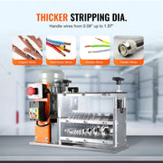 Bild in Galerie-Viewer laden, Amocart Electric Wire Stripping Machine Cable Stripper Peeler 750W 1.5-32mm 10 Channels Acrylic+Aluminum Scrap Copper Recycling
