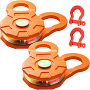 Bild in Galerie-Viewer laden, Amocart 2pcs 11T Snatch Block Adapt 0.55"/14 mm Synthetic Rope or Soft Shackles Winch Pulley for Tractor Truck ATV &amp; UTV
