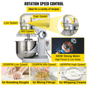 Load image into Gallery viewer, SucceBuy Commercial Food Mixer 10Qt 450W 3 Speeds Adjustable 110/178/390 RPM Heavy Duty Stainless Steel Whisk Beater Premium
