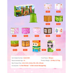 Amocart 100PCS Magnetic Blocks Princess Castle Set Magnetic Building Cubes STEM Montessori Sensory Toys for Kids Birthday Gift