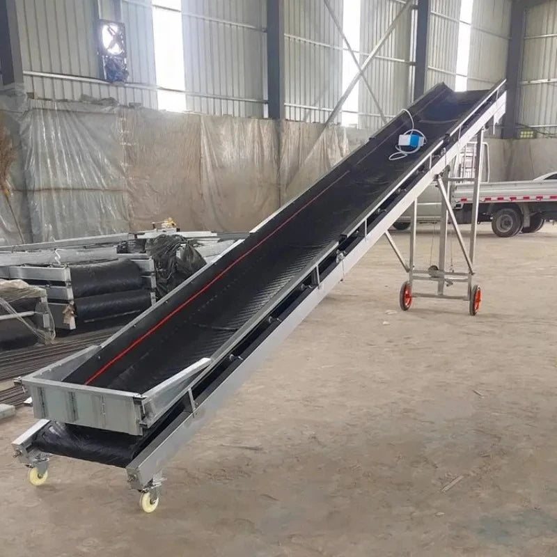 Customizable Incline Feeder & Loading Unloading Machine: Small Folding Conveyor Belt for Assembly Line Transport System