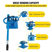 Load image into Gallery viewer, Amocart Pipe Bender YP-9 Manual Bench Steel Tube Bending Kit w/ 7Dies 1-3in Multifonction Compact Flat Bar Rod Brake Bends Tool

