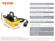 Load image into Gallery viewer, Amocart 10,000PSI Air Hydraulic Pump 0.61Gal Reservoir with Remote Control Actuator Automobile Frame Machine &amp; Hydraulic Press
