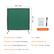 Bild in Galerie-Viewer laden, SucceBuy Welding Screen with Frame 6' x 6' Welding Curtain Screen Flame-Resistant Vinyl Welding Protection Screen
