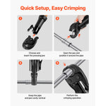 SucceBuy 1/2" 3/4" MegaPress Jaw for Compact Series Press Tool Compatible with 24KN Press Tool for Carbon Steel Pipes Connection