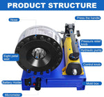 Hydraulic Hose Crimper Mchine with 8 Sets of Dies Manual Hose Crimping Tool, High Pressure Handheld Shrink Tube Machine