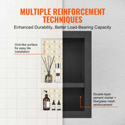 Charger l'image dans la visionneuse de galerie, SucceBuy Shower Niche Ready for Tile Shelf Organizer  Corners Niche Recessed Sealed Protection  Soap Storage for Shower Bathroom
