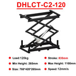 1500N Electric Lifting Platform with Smart Controller Set 270mm~1005mm Stroke RF485 60kg~150kg Load 2Layers Scissor Lift Table