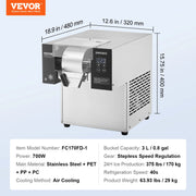 Load image into Gallery viewer, Succebuy Commercial Snowflake Ice Machine Stainless Steel Air Cooling System&amp;Rapid Heat Dissipation for Bakery Cafe - AMOCART
