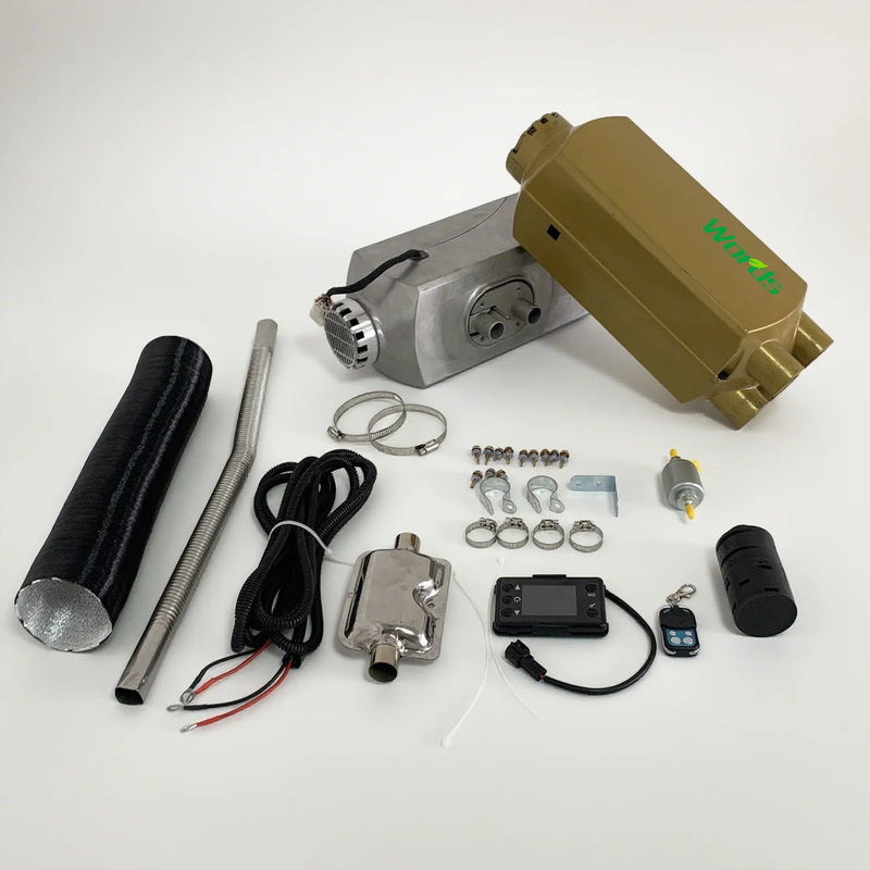 Wholesale 2KW 12V/24VSplit Heater Aluminum Body Diesel Parking Air Heater For Car/RV/Truck With LCD Switch Amocart