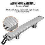 Amocart Telescoping Aluminum Work Plank 9-15 Feet 500lbs Capacity 12.5in Width Aluminum Scaffold Plank Extension Staging Plank