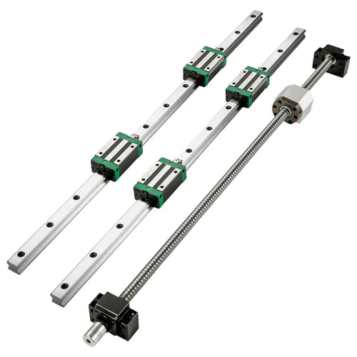 Amocart Linear Guide Rail 2PCS Linear Rail+1Pcs RM1605-1000mm/1500mm Ballscrew BF12/BK12 Kit for DIY CNC Routers Lathes Mills