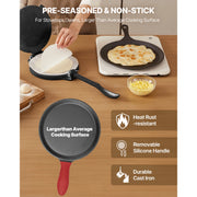 Load image into Gallery viewer, Amocart 8 10 Inch Tortilla Press Cast Iron Tortilla and Roti Maker Heavy Duty Tortilladora Press Pataconera Makers w/Handle
