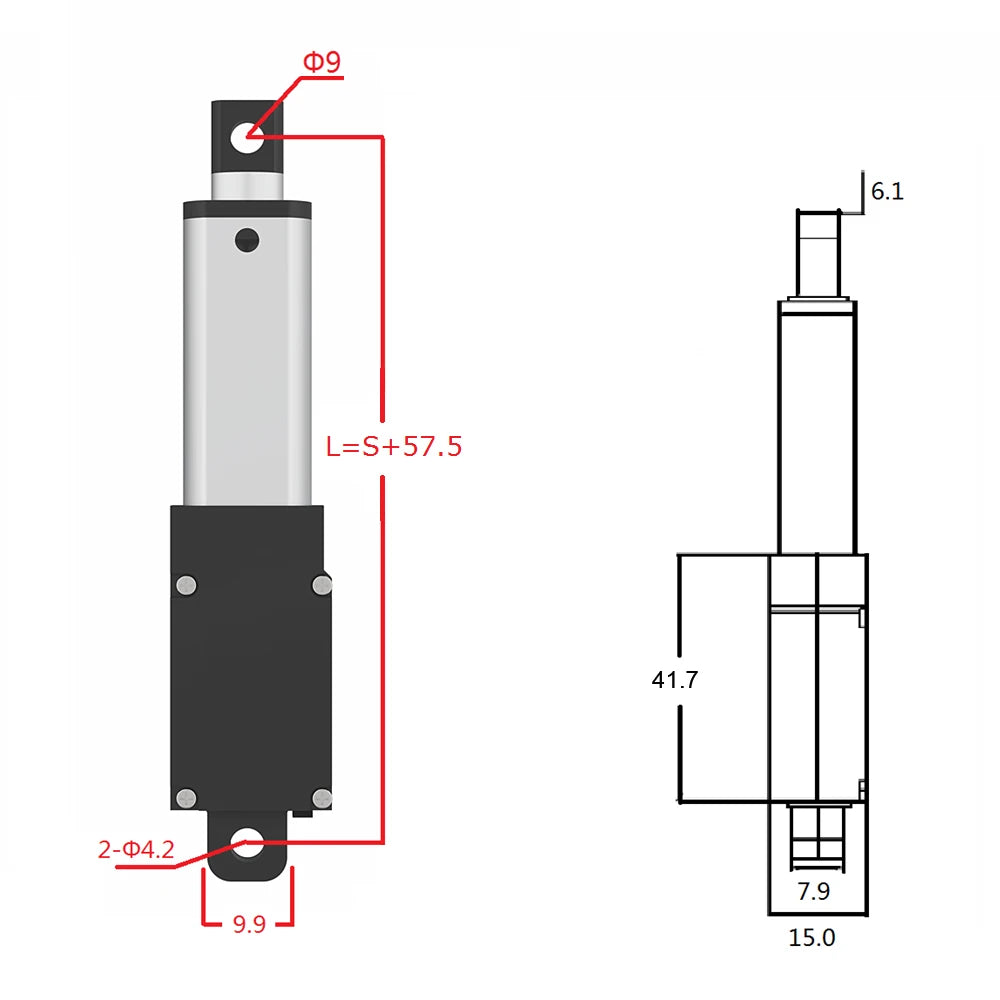 DC 12V Small Linear Actuator Stroke 30mm Max Force 33Lbs Electric Motor For Cabinets Window Opener Robitcs With Free Bracket