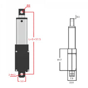 Load image into Gallery viewer, DC 12V Small Linear Actuator Stroke 30mm Max Force 33Lbs Electric Motor For Cabinets Window Opener Robitcs With Free Bracket
