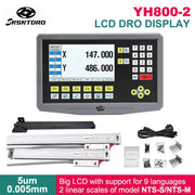 Load image into Gallery viewer, LCD DRO  Display YH800-2 2 Axis  19 language AC90-260V Displacement sensor  50-1000mm Linear Scale Encoder Grating Ruler
