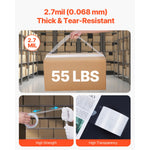 Amocart 6/24 Rolls 7.6CM 70M High Viscosity Clear Adhesive Tape Transparent Packaging Tape for Office Wrapping Express Packing