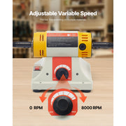 Load image into Gallery viewer, SucceBuy Bench Buffer Polisher 1/2HP 0 to 8000RPM with 2PCS4" Cotton Wheel 3PCS 3" Abrasive Fiber Wheels Compound for Metal Wood
