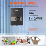 SucceBuy Instant Water Heater 8/13.8/18kw On Demand Electric  Water Boiler Digital Temperature Display & Easy Installation