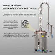 Load image into Gallery viewer, HOOLOO CT30Cu Distiller Small Home Brewing 220V/110V Moonshine Still Machine Rectification Brewing Equipment Whiskey Brandy Rum
