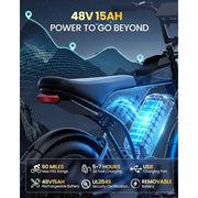 Load image into Gallery viewer, Electric Bike for Adults, 1500/2000W Peak 33/40MPH E-Bike 60/80Miles with NFC &amp; Password Unlock, 48V 15/25Ah Removable Custom
