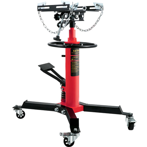 SucceBuy Transmission Jack, Hydraulic Telescopic Transmission Jack 2-Stage Floor Jack Stand with Foot Pedal, Fit for Garage/Shop