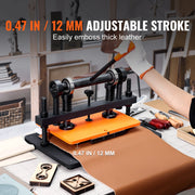 Load image into Gallery viewer, SucceBuy Leather Cutting Machine Embossing Plate Manual Die Cutter 0.47 in Pressure Stroke Leather Embossing Machine
