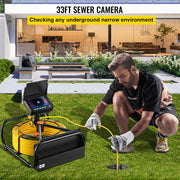 Load image into Gallery viewer, Amocart Sewer Camera 4.3" Screen Pipeline Inspection Camera with DVR Waterproof IP68 Industrial Endoscope for Home Drain Pipe
