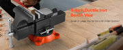 Load image into Gallery viewer, Amocart Bench Vise 5"/5.5"/8" Jaw Width Multipurpose Vise with 360° Swivel Locking Base Vise with Anvil for Clamping Round Pipe
