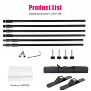 Bild in Galerie-Viewer laden, Double-Crossbar Backdrop Background Stand Frame Support System For Photography Photo Studio Video Muslin Green Screen
