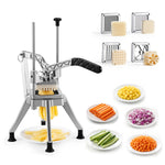 SucceBuy French Fry Cutter with 4 Replacement Blades 1/2" 3/8" 1/4" Blade Easy Dicer Chopper and 6-wedge Apple Corer for Kitchen