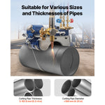 SucceBuy Electromagnetic Gas Pipe Cutting Machine 2"-30"/Min Automatic Beveler for 0.2"-4" Thick Tube Features Adjustable Angles