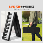 Load image into Gallery viewer, SucceBuy 88 Key Folding Keyboard Piano Bluetooth, MIDI Portable Electronic Digital Foldable Piano Rechargeable for Beginners Use
